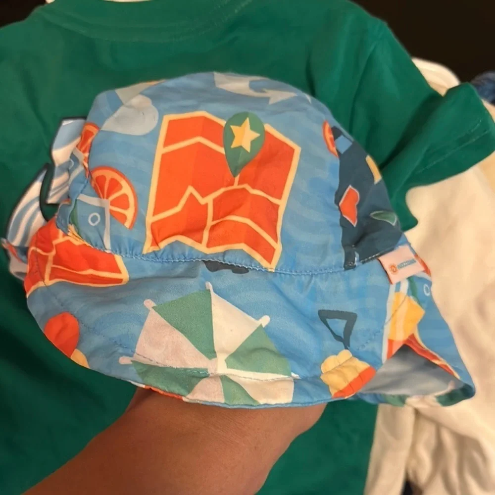 Nozone Blue Sun Hat with Fun Print